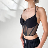 X00764L 2021 New hot style waist vest with sling+Sexy V-neck waistband vest at the back