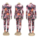 Phoenix new women's personalized printed bodysuit for autumn 2020 cheap bodysuit for woman