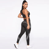 Sexy Tracksuit Women Two Piece Set Outfits Sports Fitness Crop Top High Waist Leggings Matching Sets Sweatsuit