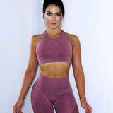 2 Piece Sets Workout Clothes For Women Bra And Leggings Sports Wear Gym Clothing Athletic Yoga Set