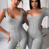 Sexy Biker Shorts Jumpsuits Women Romper Sports Rompers Jumpsuit Fitness Tracksuit Club Playsuit Active Wear