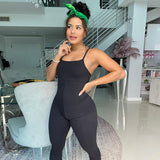 women active wear sexy backless black sports rompers jumpsuit fitness streetwear outfits tracksuit 2020 summer jumpsuits