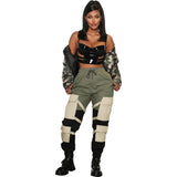 X00365L Phoenix New arrival women long pant+Sexy multi-pocket slacks with slacks+Cargo style trousers