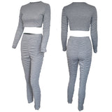 X00744M Phoenix Fashion sexy casual suit Full collar solid color short and long sleeve top ruffled crop fashion suit