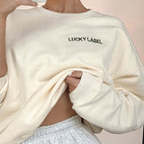 X00206L Embroidered hoodie and shorts suit for lady+Home leisure long sleeve loose letter simple temperament pajamas