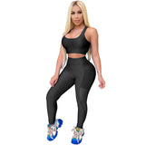 X00760M Phoenix Autumn/winter 2021 tight suit Super size tight U necknet sexy crop vest sport suit