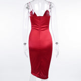 2020 hot sale women red dress sexy slip dresses lady prom dresses