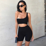 2020 vendors clothing Sexy continuously empty one-shoulder athletic leggings jumpsuit