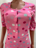 Phoenix Fashion sexy women jumpsuit+Polka dots sexy button up at home