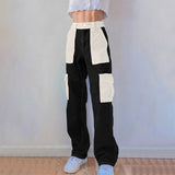 X01042M Casual pants 2021 new style fashion patchwork pocket high-waisted hip-hop jeans in stock