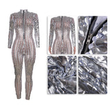 2020 hot style Sexy nightclub ladies zipper small high neck long sleeve jumpsuit in stock