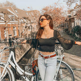 X00100V 2021 Women Fashion Casual Crop Tops