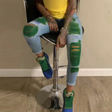 X00378L Phoenix Hot style's new hipster women jeans+9 color ripped skinny jeans+Street style jeans