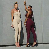 One-Shoulder Casual Sporty Rompers Women Jumpsuit Fitness Sleeveless Bodycon Workout Active Wear Fashion Jumpsuits 2020