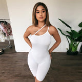 Women's short jumpsuit bodycon Solid sexy suit summer hot sale Sport yoga slim putfit