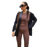 X02124C Solid Two Piece Set Women Casual O-Neck Crop Top Vest+ Skinny Leggings Matching Outfits Female Basic Streetwear 2021