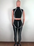 X00346S 2021 trendy women two piece sets Sexy top tight sleeveless jogging suit