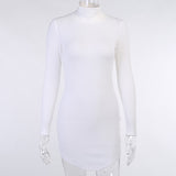 2020 warm sexy tight long-sleeved dress for women