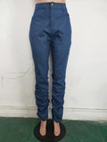 X00185L Phoenix Hot style new arrival women pants+Classic stacked denim pants