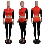 Hot style ladies two-piece set+European and American fashion sexy Mosaic color pit cool suit