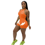 O-neck short sleeve romper women summer fitness bodycon playsuit skinny 2020 fashion streetwear casual