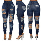 X00726M Phoenix Autumn 2021 new women's casual Plus-size jeans Women's fashion casual sexy street wash ripped jeans