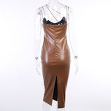 fashion tight sexy elegant and generous condole belt leather skirt