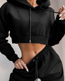 X00873S Phoenix 2021 Autumn women's sexy round neck Fleece women's sportswear suit