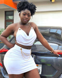 X00279M Sexy halter backless skirt suit club bottoms individuality outfits 2021 new style