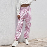 X00878M Cotton casual home trousers Women's leggings plus size Loose and stylish tie-dye pants in stock