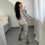 2020 hot sale women jumpsuits + Printed high waist tight lift hip casual jumpsuit