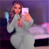 Hot sale solid turtleneck full sleeve jumpsuits 2020 spring autumn women fitness slim rompers zipper long bodysuit skinny jogger