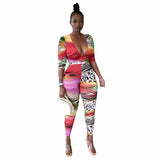 Phoenix Sexy jumpsuit tights Printed New leopard print multi-color jumpsuit