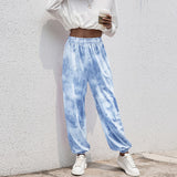 X00878M Cotton casual home trousers Women's leggings plus size Loose and stylish tie-dye pants in stock