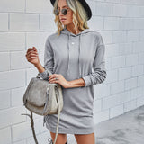 Autumn/Winter 2020 fashion slimming hoodie long sleeve women's dress casual short dress in stock