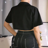 X00339S 2021 Street-style chain short sleeved crop top jacket