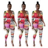 Phoenix Sexy jumpsuit tights Printed New leopard print multi-color jumpsuit