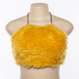 X00118V sexy fur beautiful lady tube top dress