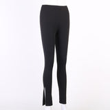 X00741L 2021 New fashion sport split yoga women pants High waist tight urban casual pants