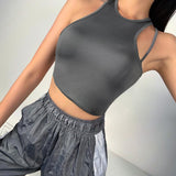 X00571S Summer Camis Women Crop Top Sleeveless Shirt Sexy Slim Lady Bralette Tops Strap Skinny Vest Camisole Women