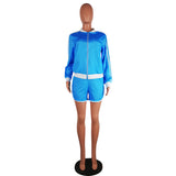 Summer Autumn Two Top And Shorts Tracksuit Women Set Leisure 2 Pieces Outfits