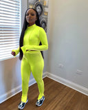 X01645C Phoenix character style women two-piece sets stand collar long sleeve tops& long pants solid color tight sport suits