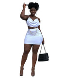 X00279M Sexy halter backless skirt suit club bottoms individuality outfits 2021 new style