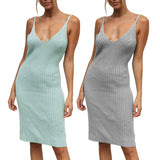 New arrival summer solid color backless sleeveless women casual dresses sexy casual+dresses