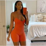 2020 hot sale women jumpsuit Fashionable sexy tight v-neck bodysuit