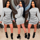 2020 hot sale Fashion casual dress solid color Sexy strapless dress plus size in stock