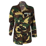 2020 Autumn/winter camouflage long jacket casual shirt overdress plus size in stock