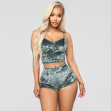 X00632M tie-dye casual shorts two-piece shorts club outfit Hollow-out sexy slim velvet lace two-piece