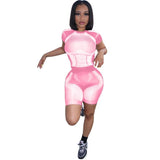 X00124L Hot selling women two-piece set European and American fashion sexy positioning print movement sport suits