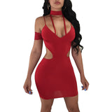 Lace strap European and American sexy binding dress nightclub skirt